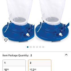 Fine Mesh Bag Replacement with Pull & Lock Cord for Pool Leaf Vacuum, Leaf Eater, Universal Fit