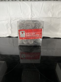 Silver Pine one Ornaments