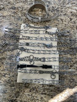Dog Training 12 Dog Collars And  Chokers For Medium And Small Dogs 