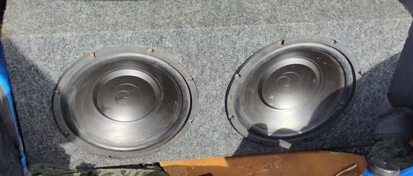 212 inch Polk Audio and box.