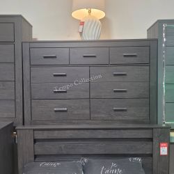 DRESSER, 7 DRAWERS, CHARCOAL, ASSEMBLED  - [NEW]