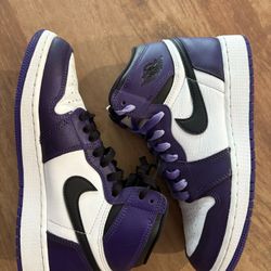 Jordan 1 Retro High Court Purple White 6Y