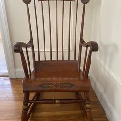Nichols & Stone Stenciled Windsor Rocking Chair Made in USA