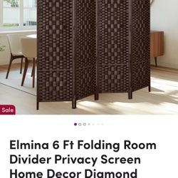 6 Ft Folding Room Divider 