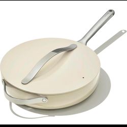 Caraway Nonstick Ceramic Sauté Pan with Lid (4.5 qt, 11.8") - Non Toxic