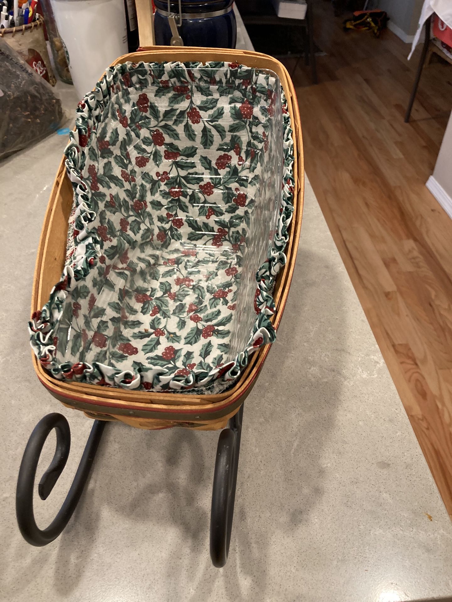 Longaberger 1997 Christmas Sleigh Basket Large