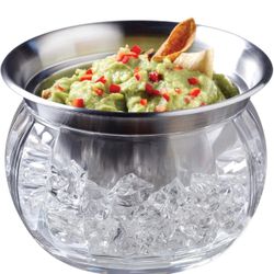Iced Dip Stainless Steel Serving Bowls Used