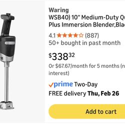 Warning immersion blender