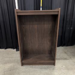 Dark Brown Wood Laminate Open Bookcase