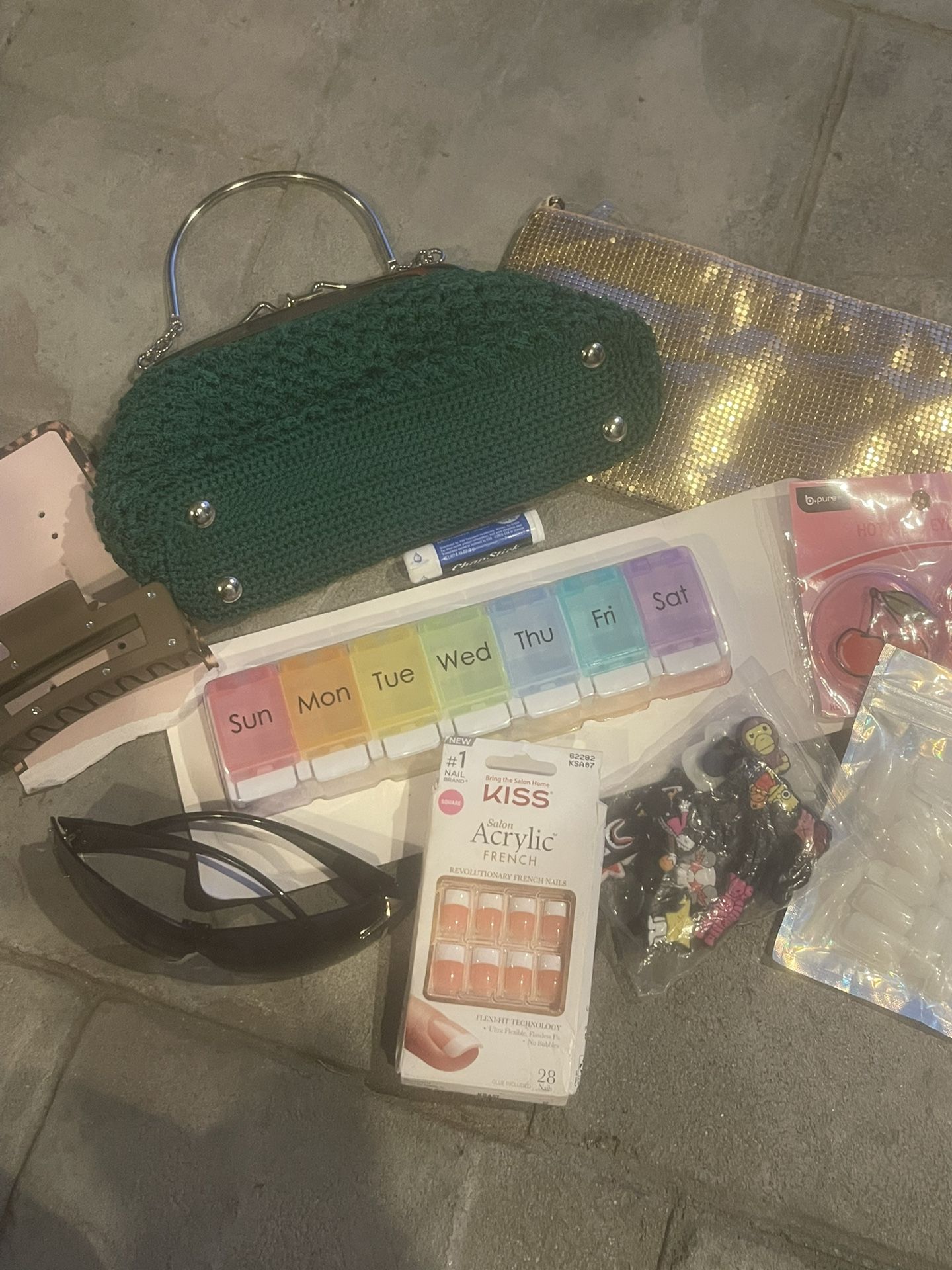 bags, Glasses, Croc Charms, Claw Clips Bundle 