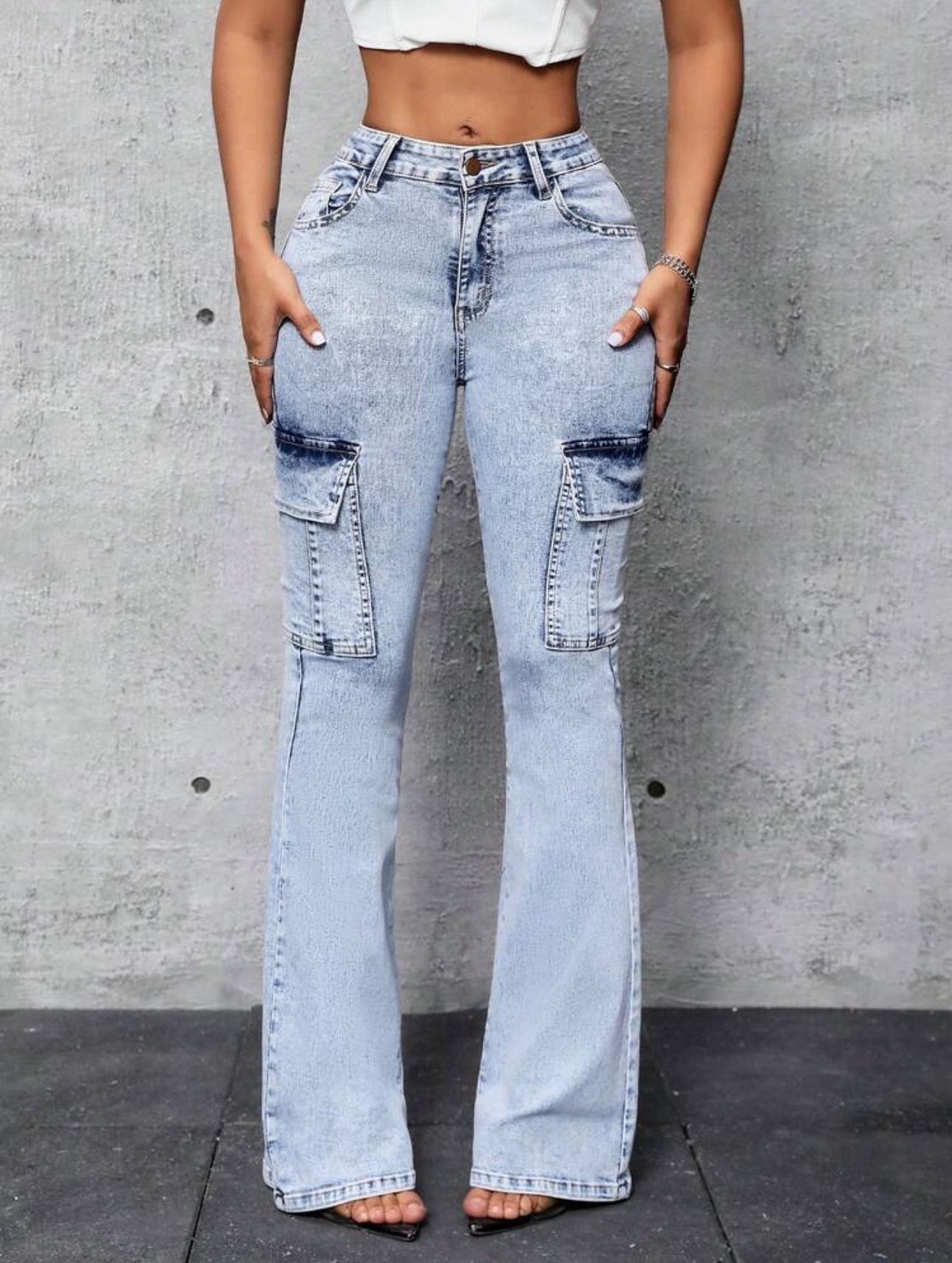 Flared Light Wash Jeans