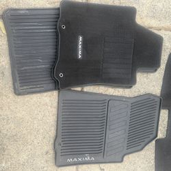 2010-2021  Nissan Maxima carpeted And all Weather floor Mats in Great Condition, no rips, Or Tears, complete Set.  Priced To Sell!