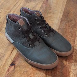 Ben Sherman Men's Bradford Chukka Sneakers Size 10.5 Gray Suede Leather High Top
