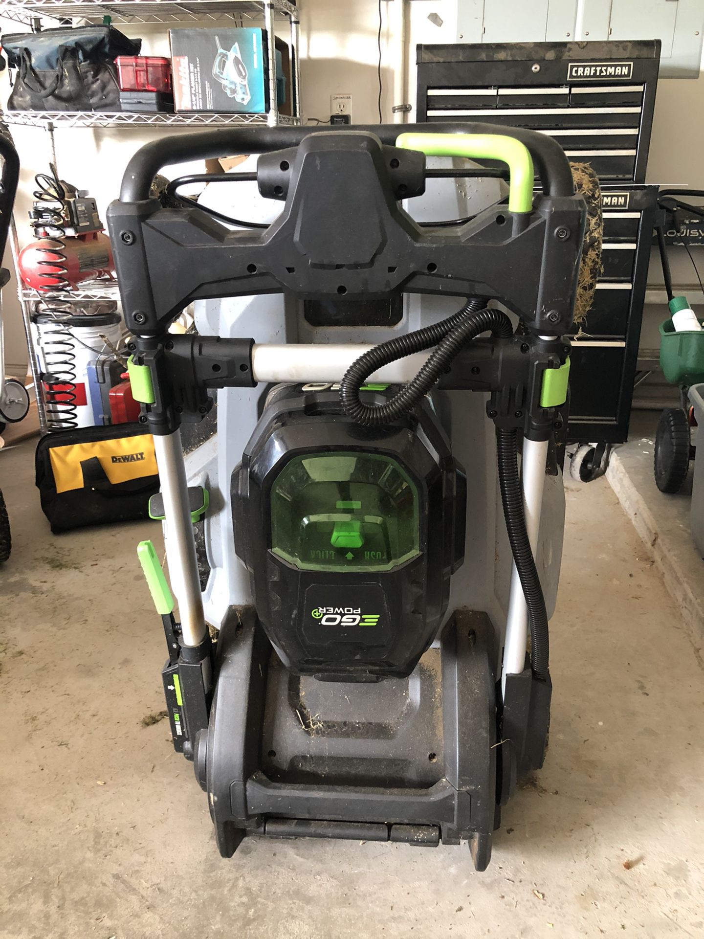 Ego mower with bag