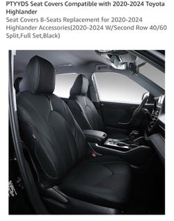 Toyota Highlander leather seat covers