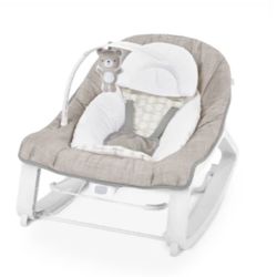 NEW Ingenuity Keep Cozy 3-in-1 Vibrating Infant & Toddler Baby Bouncer and Rocker Chair - Linden New, Open Box