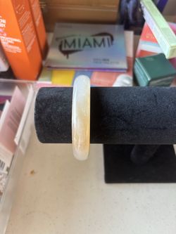 Multi color orange and white gre jade bangle 62mm