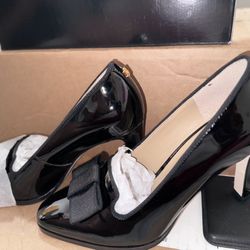 Ralph Lauren Cora patent Pump Size 7 W 