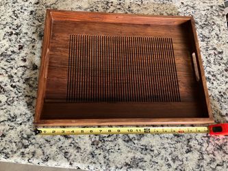 Decorative Wood Tray from Crate and Barrel