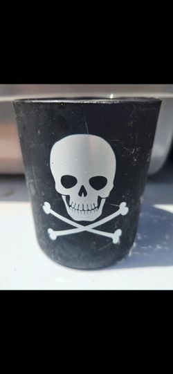 Black Skull and Crossbones Shot Glass