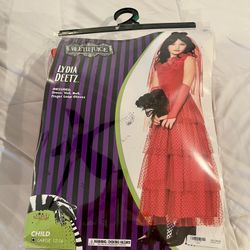 Kids Lydia Deetz Costume & Wig