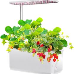6 Pods Hydroponics Growing System with LED Grow Light Indoor Garden Smart Herb Garden Kit Plants Germination Kit Automatic Timer Height Up to 17" Whit