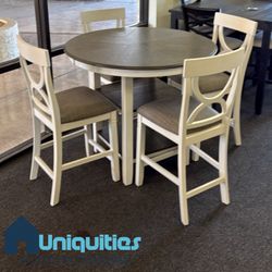 Counter Height Dining Set With 4 Stools ✅ Financing Available - Bad or No Credit Accepted ✅ 