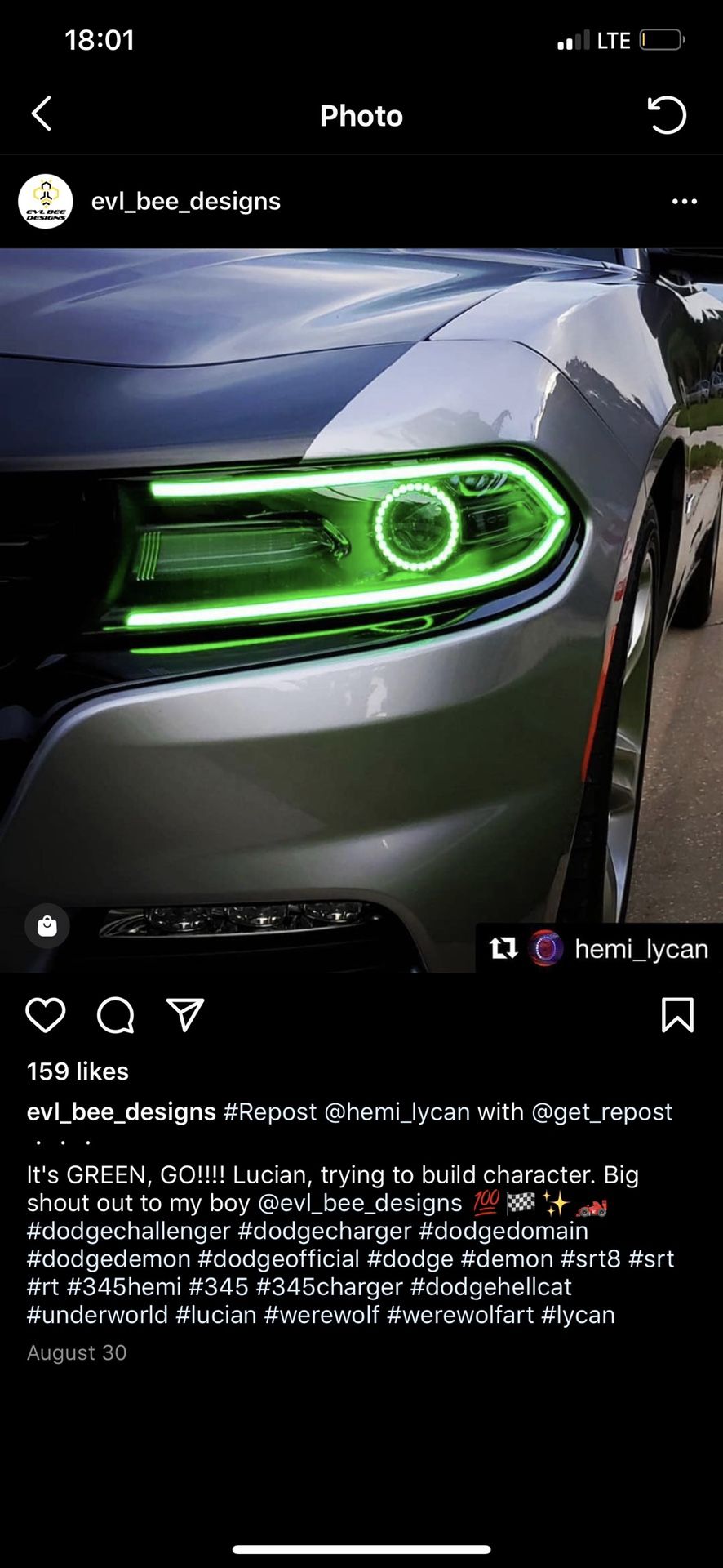 Dodge Charger Multi-Color Headlights NRGBW DRL Boards