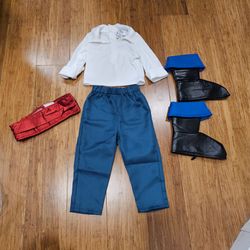Disney Prince Eric Costume 12-18M Little Mermaid Toddler Shirt Pants Boots Sash