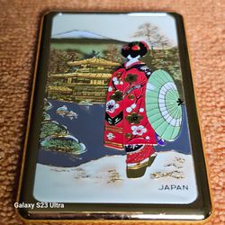 Vintage Japanese Cloisonné Enamel Fridge Magnet