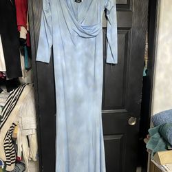 Baby Blue Long Dress Pregnancy 