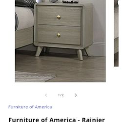 Gray Nightstand New In Box 