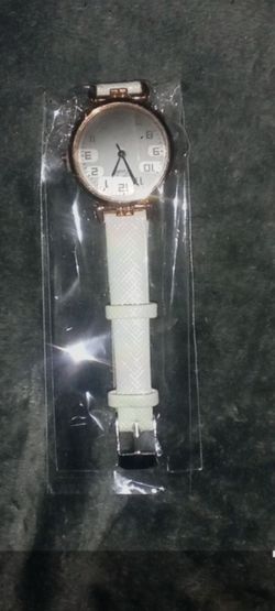 Leather strap waterproof watch