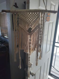 Boho Macrame Wall Hanging with Driftwood. PICK ⛏️ UP ONLY
