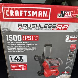Brand NEW - CRAFTSMAN V20 RP Cordless Pressure Washer, 1500 Max PSI, Draws from Any Water Source, Includes (2) 9Ah Batteries and Charger (CMCPW1500N2)