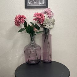 Pink Vases With Flowers