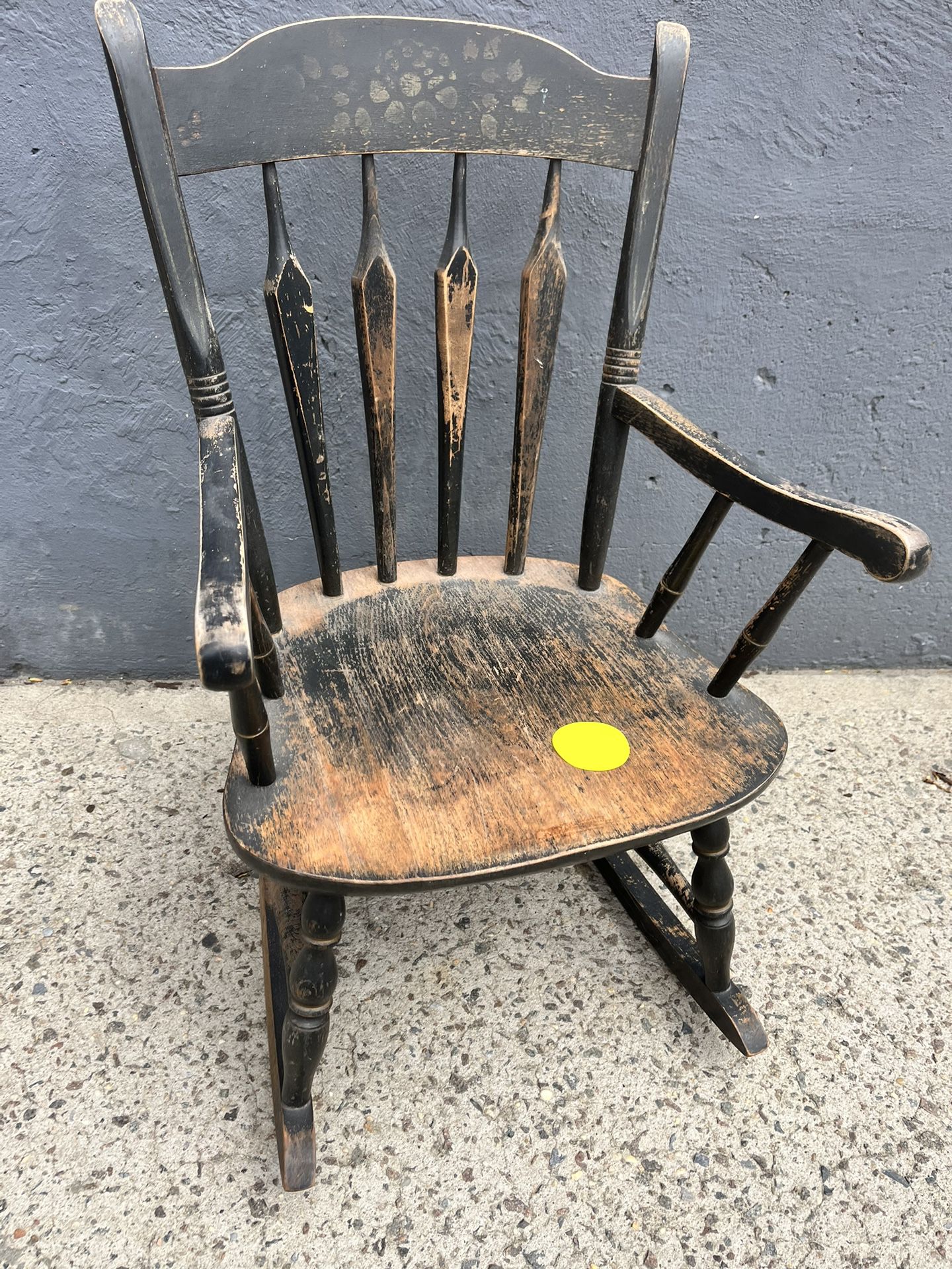 Antique Vintage 1800s Wooden Mini Rocking Chair 