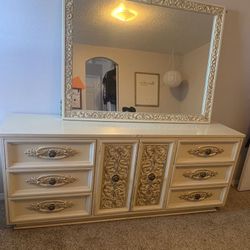 Antique Dresser And Night Stand 