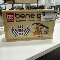 Bene Casa Cuban Double Nine Dominoes In Wooden Box - Juego De Domino
New