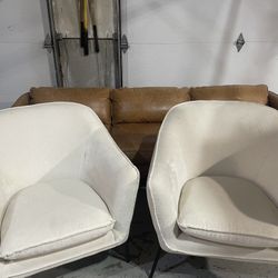 White Barclay Modern Chairs 