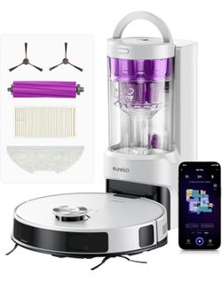 Eureka E20 Plus Robot Vacuum with Bagless Self Emptying Station, Robotic Vacuum and Mop Combo, 45-Day Capacity, Upgraded 8000Pa Suction and Anti Hair-