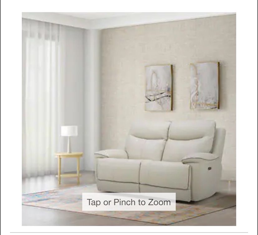 Like New Couch. Messina Leather Power Recliner Sofa. Item Like New In Original Box.