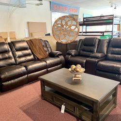 Reclining Sofa And Love Seat In Stock For Immediate Delivery 