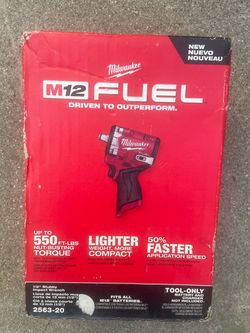 Milwaukee M12 FUEL 12V Lithium-Ion Brushless Cordless Stubby 1/2 in. Impact Wrench (Tool-Only)