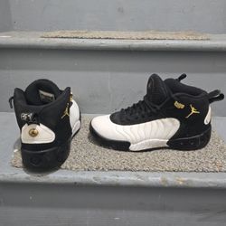 Nike Jordan Jumpman Pro Youth Basketball Shoes Black/White/Gold – Size 7Y (907973-032)
