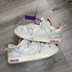 Nike Dunk Low "Offwhite Lot 2 Of 50" Size 8.5 In Men