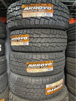 265/65/18 Arroyo All Terrain 4 New Tires mounted and balanced
