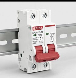 Breaker DC EARU C25 25A 1000V – 2 Polos
