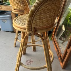 Beautiful, Vintage Bamboo Barstools