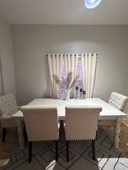 Dining table ( New )  6 chairs  ($1500)
